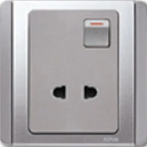 Ổ cắm 2 chấu có công tắc 10A Schneider Neo Series White color E3015US_WW_G19