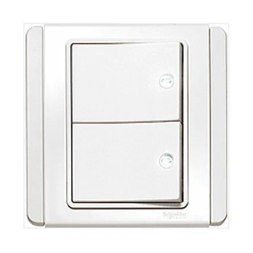 Mặt 2 Công Tắc 10A -2W Schneider Neo Series White color E3032H2_EWWW_G19