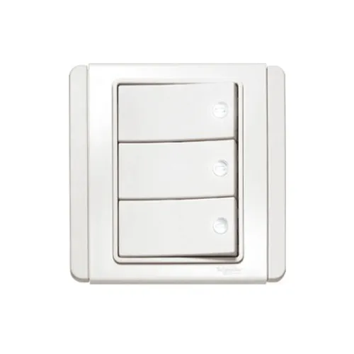 Mặt 3 Công Tắc 10A -2W Schneider Neo Series White color E3033H2_EWWW_G19
