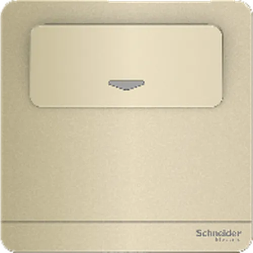 Bộ công tắc chì khóa thẻ màu vàng ánh kim Schneider AvatarOn E8331EKT_WG