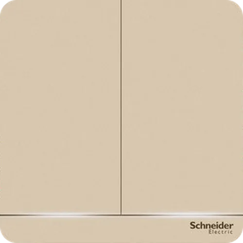Bộ công tắc đôi 2 cực 20A màu vàng ánh kim Schneider AvatarOn E8332D20N_WG