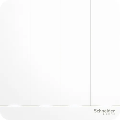 Bộ công tắc bốn 1 chiều 16AX có đèn led màu trắng Schneider AvatarOn E8334L1LED_WE