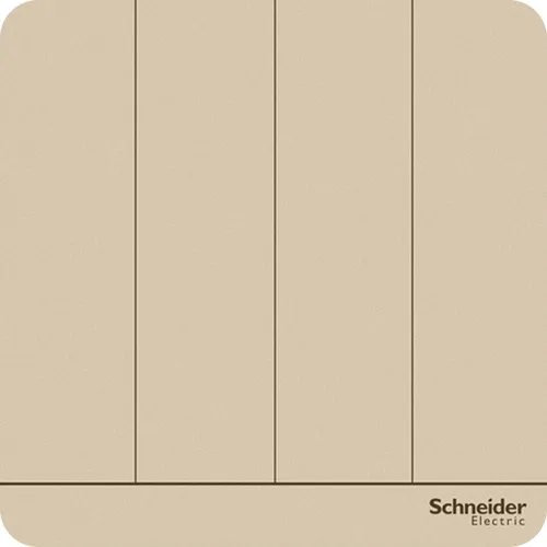 Bộ công tắc bốn 2 chiều 16AX có đèn led màu vàng ánh kim Schneider AvatarOn E8334L2LED_WG