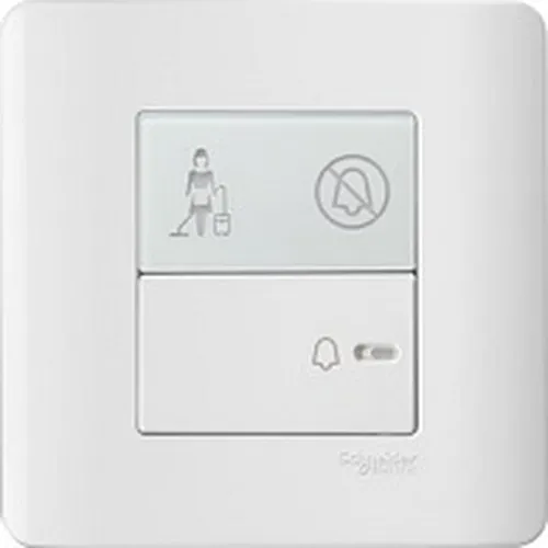 Công tắc đôi báo đèn DND Và PCU Schneider Neo Series White color E3030HDM_WW_G19
