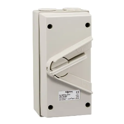 Isolator 3P 63A 500V IP66 Schneider Ngắt điện phòng thấm nước - Isolator- IP66 WHT63_GY