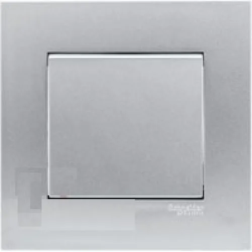Mặt che trơn đơn Schneider Vivace series aluminum silver KB30_AS