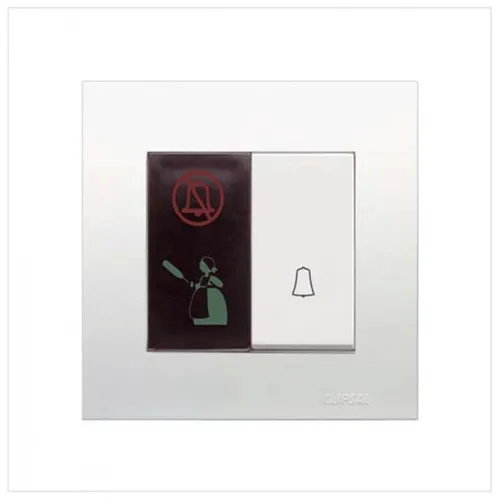 Bộ công tắc chuông "Không làm phiền" "Xin dọn phòng" Schneider Vivace series white KB31BD_C_WE