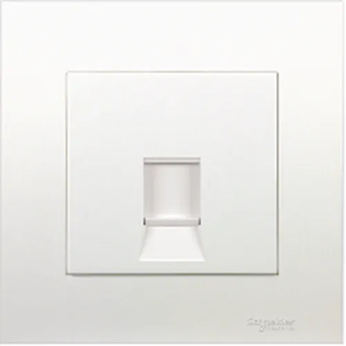 Bộ ổ cắm mạng đơn cat6 Schneider Vivace series aluminum silver KB31RJ6_AS