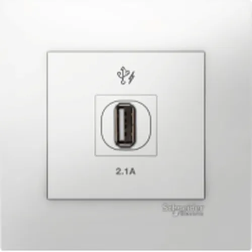 Ổ cắm đơn sạc USB 21A Schneider Vivace series white KB31USB_WE