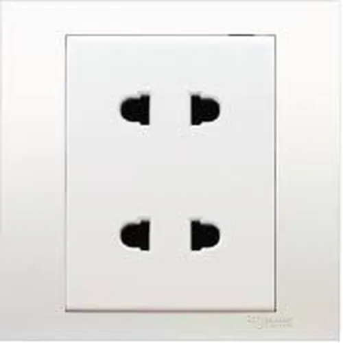 Bộ ổ cắm đôi 2 chấu 10A Schneider Vivace series white KB426US2_WE