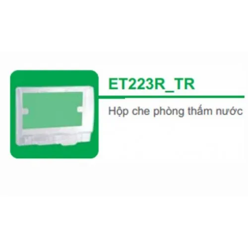 Mặt che (không đế) phòng thấm nước mặt đôi cho ổ cắm loại vuông IP55 Schneider S-Classic ET223R_TR