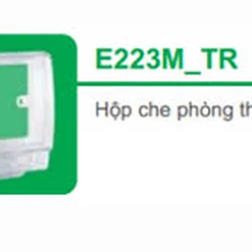 Mặt che (không đế) phòng thấm nước mặt đơn cho công tắc loại vuông IP55 Schneider S-Classic E223M_TR
