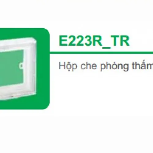 Mặt che (không đế) phòng thấm nước mặt đơn cho ổ cắm loại vuông IP55 Schneider S-Classic E223R_TR