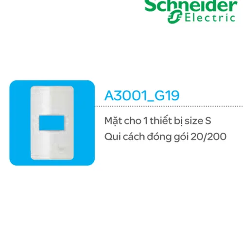 Mặt cho 1 thiết bị size S Schneider Concept A3001_G19