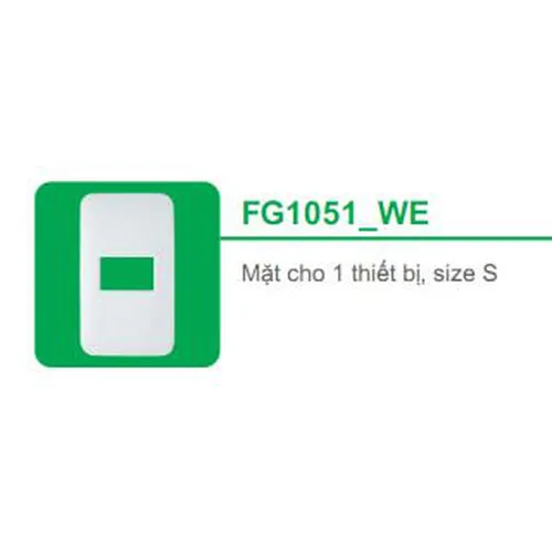 Mặt cho 1 thiết bị size S Schneider S - Flexi FG1051_WE