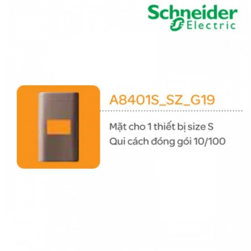 Mặt cho 1 thiết bị  size S Schneider Zencelo- A Đồng A8401S_SZ_G19
