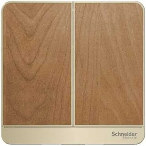 Mặt cho 2 công tắc màu gỗ Schneider AvatarOn E8332_WD