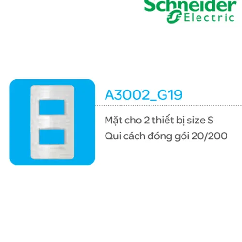 Mặt cho 2 thiết bị size S Schneider Concept A3002_G19