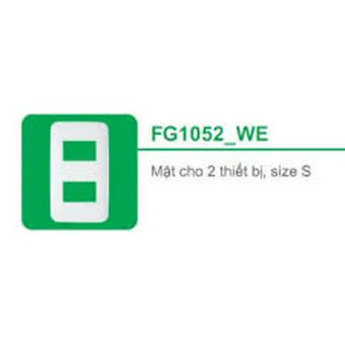 Mặt cho 2 thiết bị size S Schneider S - Flexi FG1052_WE