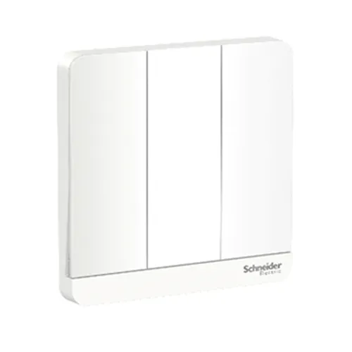 Mặt cho 3 công tắc màu trắng Schneider AvatarOn E8333_WE