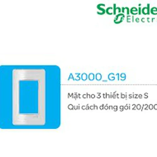 Mặt cho 3 thiết bị size S Schneider Concept A3000_G19