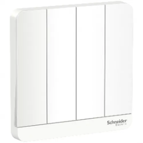 Mặt cho 4 công tắc màu trắng Schneider AvatarOn E8334_WE