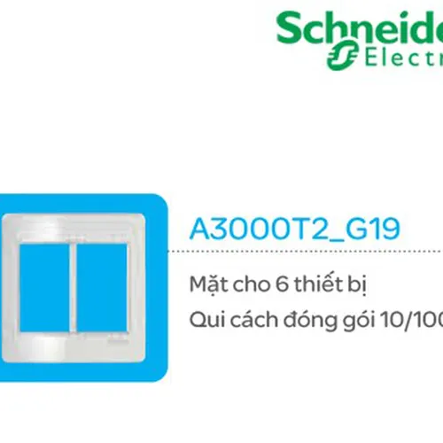 Mặt cho 6 thiết bị  size S Schneider Concept A3000T2_G19