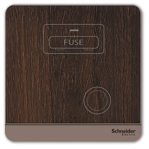 Mặt đấu dây cầu chì 13A màu gỗ Schneider AvatarOn E8330FSG_WD