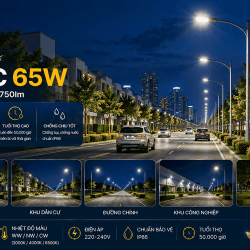 [Philips Inside] Đèn LED Chiếu Sáng Đường Phố Citilight CTL462TEC 65W LED98 WW/NW/CW 220-240V 9750LM