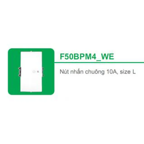 Nút nhấn chuông 10A  size l Schneider S - Flexi F50BPM4_WE