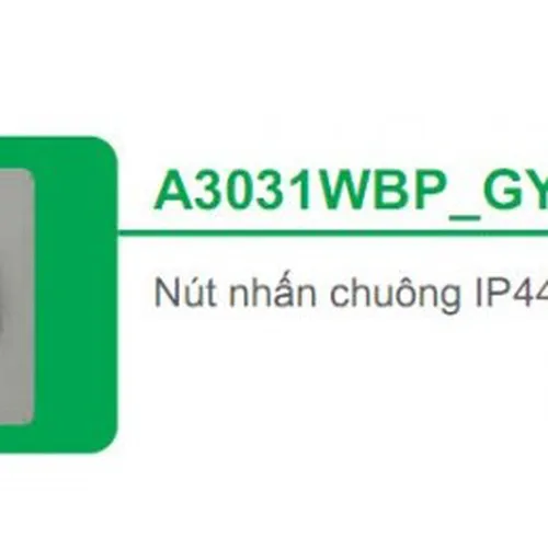 Nút nhấn chuông IP44  màu xám Schneider Concept A3031WBP_GY_G19