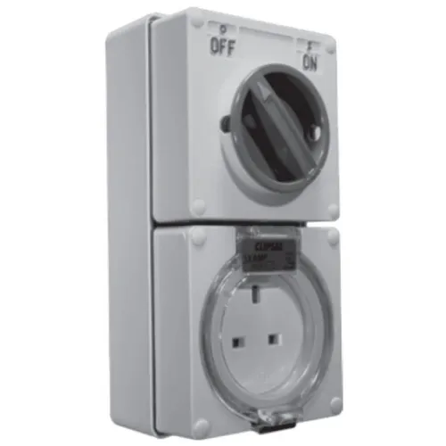 Ổ cắm có công tắc 3P 15 A 250V IP66 Schneider Ổ cắm có công tắc - Switched socket IP66 S56C315RPGY