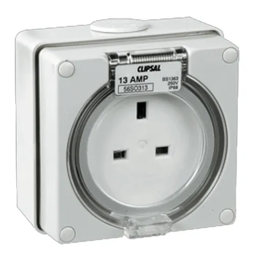 Ổ cắm có đế 3P 13A 250V IP66 Schneider Ổ cắm - Surface socket IP66 S56SO313GY