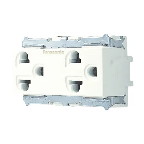 WNG159237W Ổ cắm đôi có dây nối đất hàng Full white Panasonic