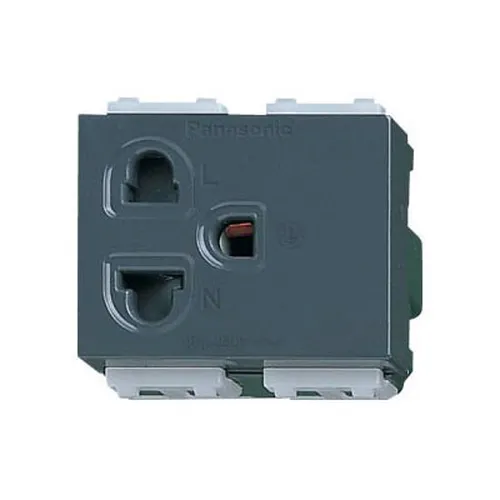 WEV1181-7H Ổ cắm đơn có dây đất 16A 250VAC, màu xám Panasonic