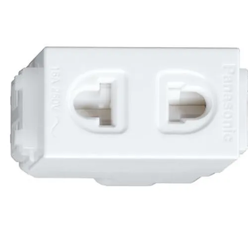 WEV1081-7SW Ổ cắm đơn màu trắng có màn che 16A 250V bắt vít Panasonic
