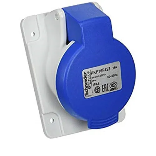 Ổ cắm gắn âm dạng nghiêng 2P 230V 16A IP44 Schneider Ổ cắm âm dạng nghiêng PKF16F423