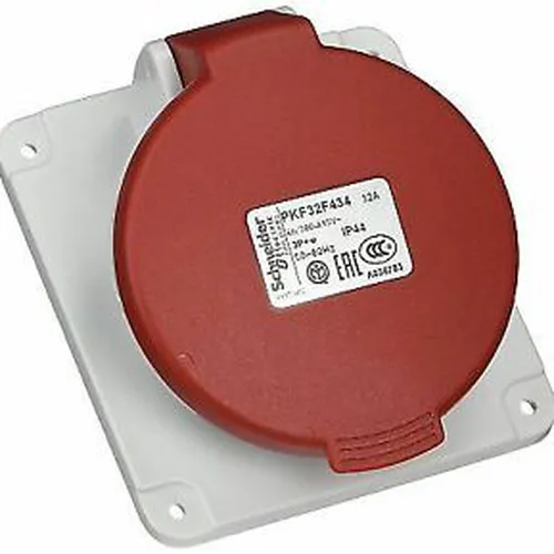 Ổ cắm gắn âm dạng nghiêng 3P 400V 32A IP44 Schneider Ổ cắm âm dạng nghiêng PKF32F434