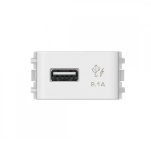 Ổ cắm sạc USB 2.1A đơn Schneider Concept 3031USB_WE