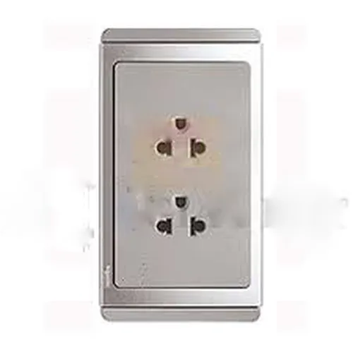 Ổ cắm song song 3 chân 16A Schneider Neo Series Grey Silver Color E3426UESTRGS_G19