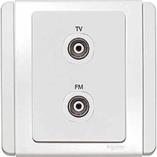 Ổ cắm TV & FM Schneider Neo Series White color E3032VTVFM_2_WW