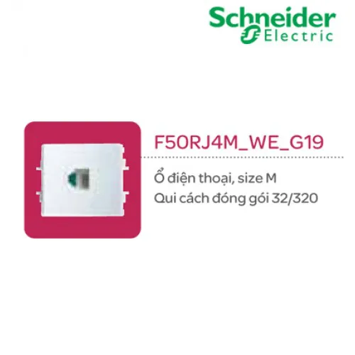 Ổ điện thoại size M Schneider S - Flexi F50RJ4M_WE_G19