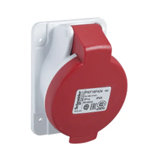 Ổ cắm gắn âm dạng nghiêng 3P 400V 16A IP44 Schneider Ổ cắm âm dạng nghiêng PKF16F434