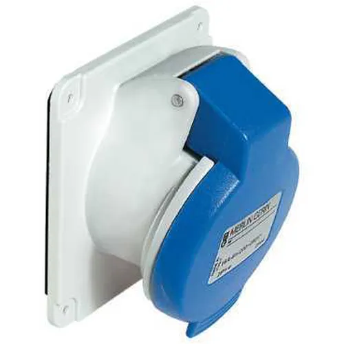 Ổ cắm gắn âm dạng nghiêng 2P 230V 32A IP44 Schneider Ổ cắm âm dạng nghiêng PKF32F423