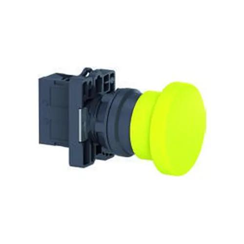 Nút nhấn nhả đầu nấm Ø 40  Màu Vàng Schneider Nút nhấn đèn báo công tắc xoay họ XA2 XA2EC51