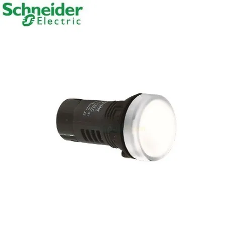 Đèn Báo Ø22  màu trắng Schneider Nút nhấn đèn báo công tắc xoay họ XA2 XA2EVFD1LC