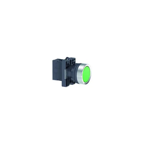 Nút nhấn có đèn báo Ø 22  Màu Xanh Lá Schneider Nút nhấn đèn báo công tắc xoay họ XA2 XA2EW33M1