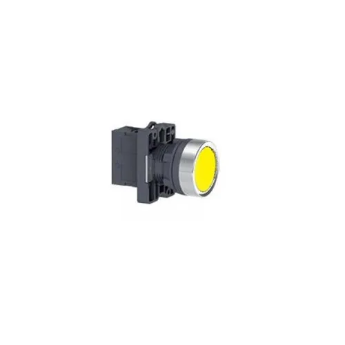 Nút nhấn có đèn báo Ø 22  Màu Vàng Schneider Nút nhấn đèn báo công tắc xoay họ XA2 XA2EW35B1