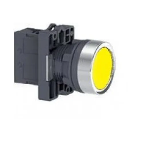 Nút nhấn có đèn báo Ø 22  Màu Vàng Schneider Nút nhấn đèn báo công tắc xoay họ XA2 XA2EW35M1