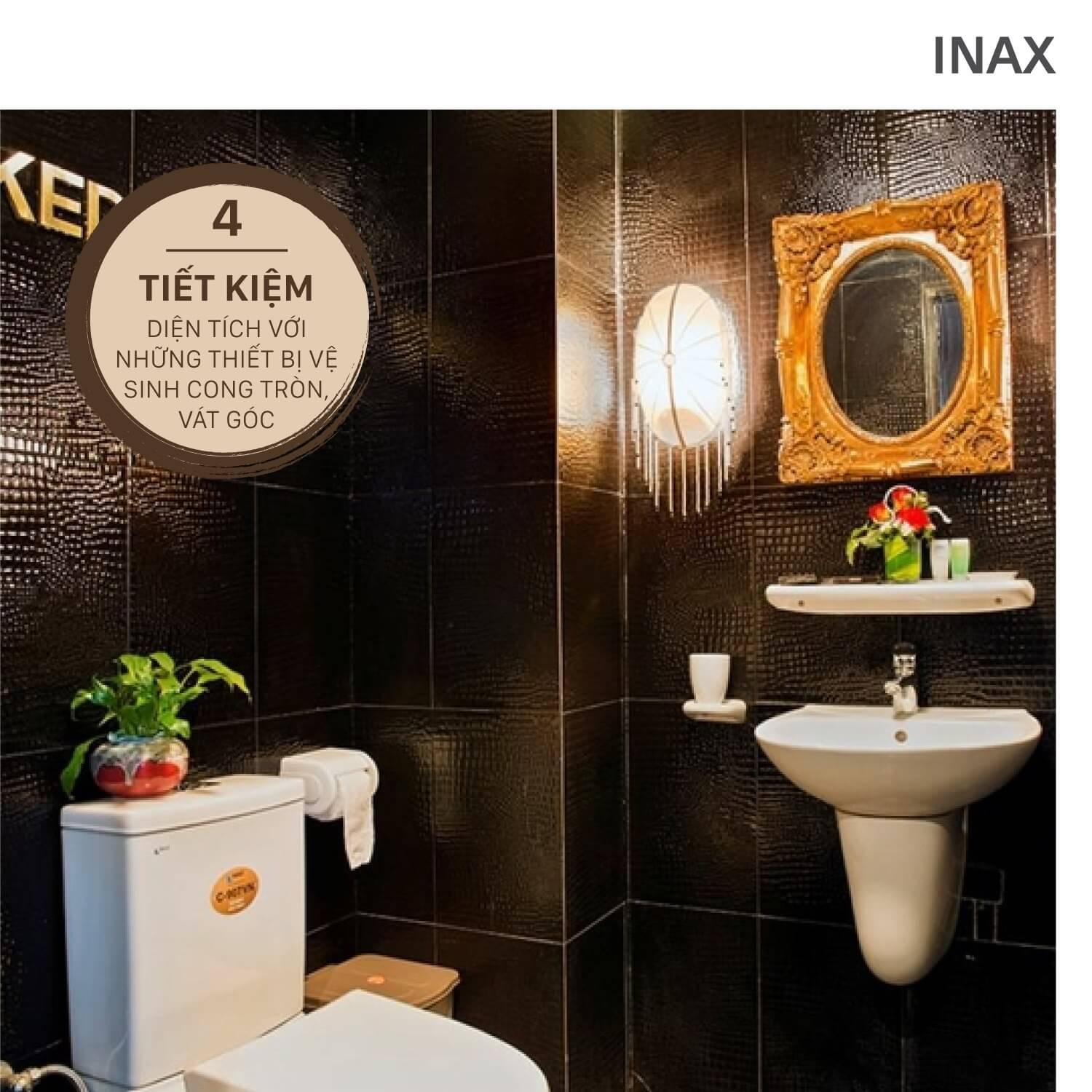 Tiết kiệm diện tích với những thiết bị vệ sinh cong tròn, vát góc